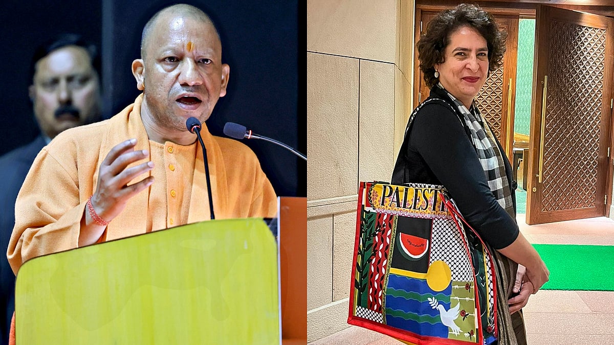 PTI : Priyanka Gandhi responds to Yogi Adityanath criticism over her Palestine bag.