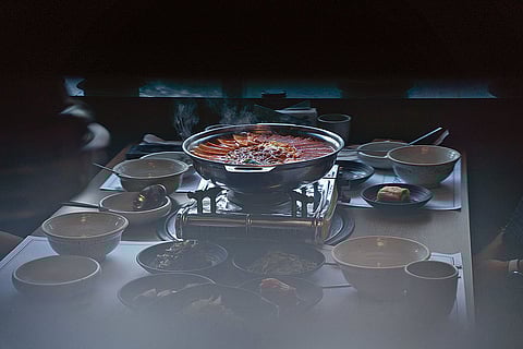 Budea jigae, a hotpot dish served at Asseo Korean restaurants in Chennai