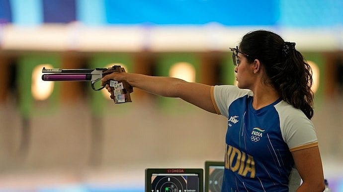 Photo: X | Manu Bhaker : Indian shooter Manu Bhaker during the Paris Olympics 2024.