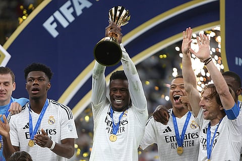 Intercontinental Cup 2024: Real Madrid's Eduardo Camavinga lifts the trophy