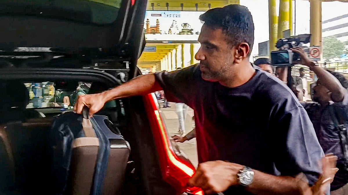 PTI : Ravichandran Ashwin upon his arrival at the Chennai airport from Australia.
