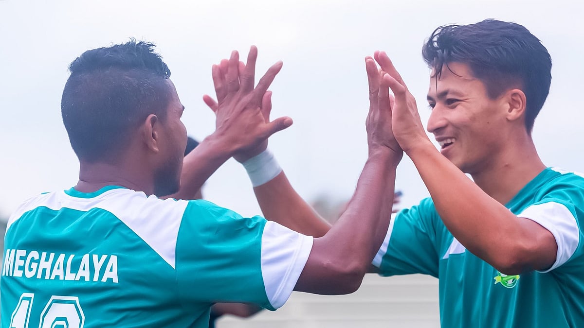 Photo: X | Indian Football Team : Meghalaya football team in the Santosh Trophy.