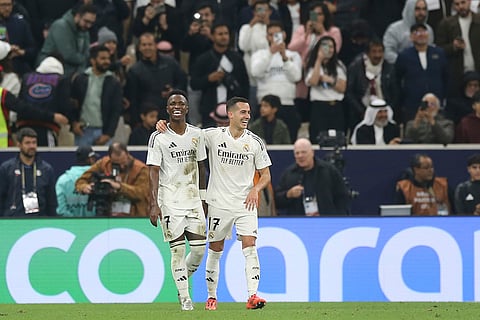 Intercontinental Cup 2024: Real Madrid's Vinicius Junior celebrates after he scoring his side's 3rd goal