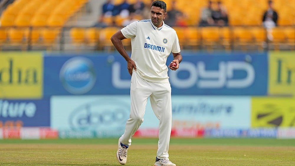 | Photo: AP/Ashwini Bhatia : Indian Spinner Ravichandran Ashwin.