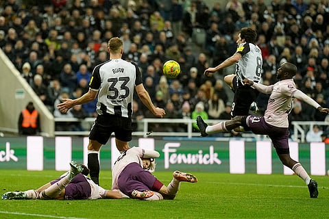 EFL Cup Quarter-Finals: Newcastle United's Sandro Tonali celebrates scoring their side's second goal