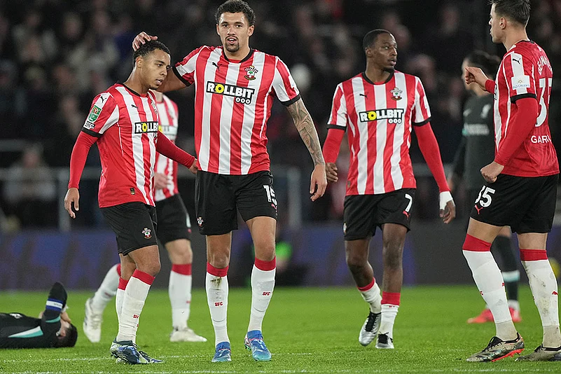 English League Cup quarterfinal soccer Southampton and Liverpool football photos: Nathan Wood R