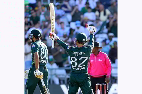 SA vs PAK 2nd ODI: Pakistan batsman Kamran Ghulam, celebrates his 50 runs