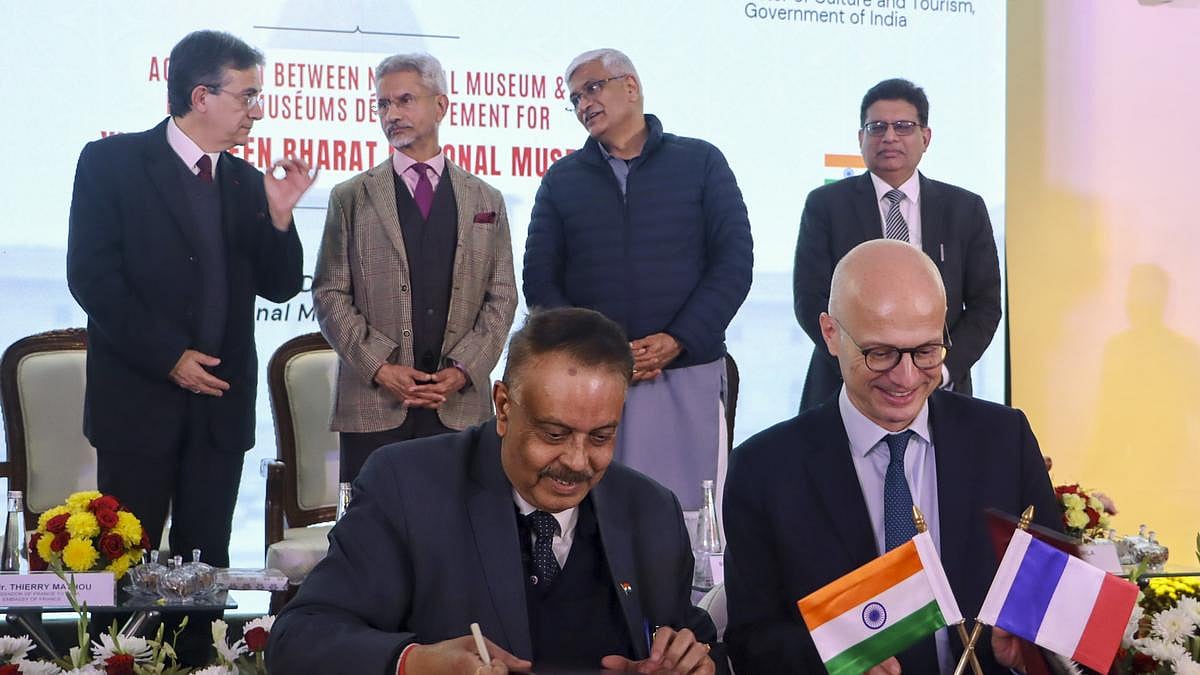 PTI : India, France Sign Agreement For Yuga Yugeen Bharat National Museum