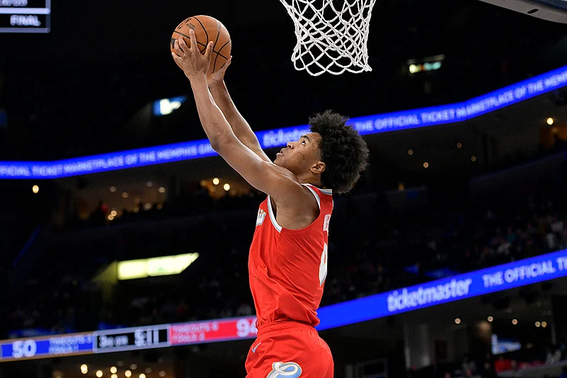 NBA Basketball 2024-25 Memphis Grizzlies vs Golden State Warriors match pics: Jaylen Wells