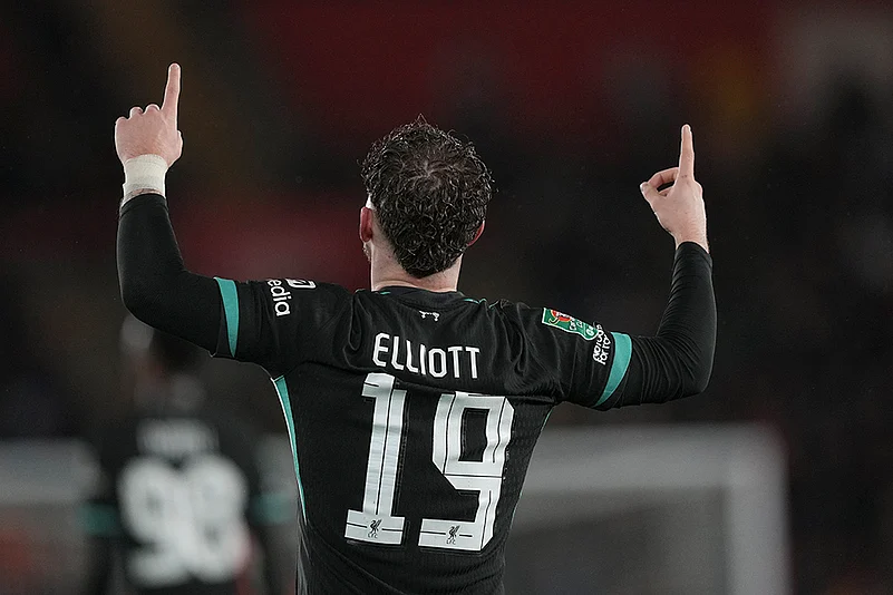 English League Cup quarterfinal soccer Southampton and Liverpool football photos: Harvey Elliott