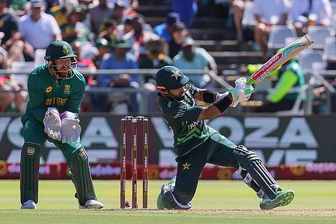 SA vs PAK 2nd ODI: Pakistans Muhammad Rizwan plays a shot