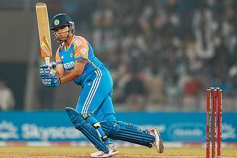 IND-W vs WI-W 3rd T20I: India Women's Richa Ghosh plays a shot
