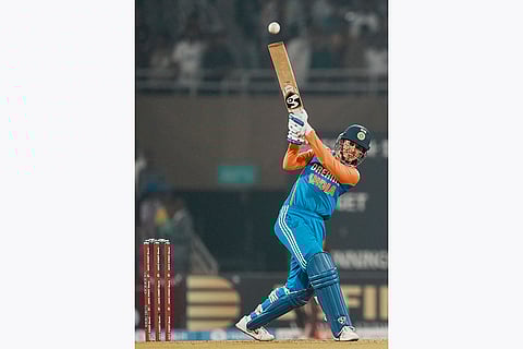 IND-W vs WI-W 3rd T20I: India Women's Smriti Mandhana plays a shot