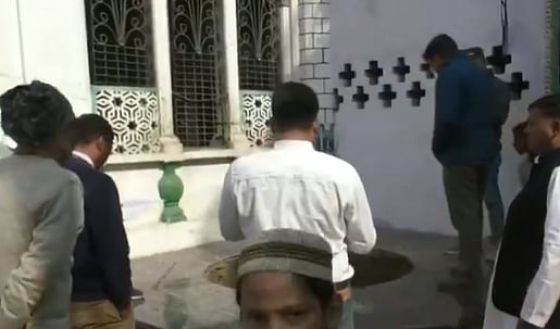 PTI : A team of ASI running a survey in Uttar Pradesh's Sambhal