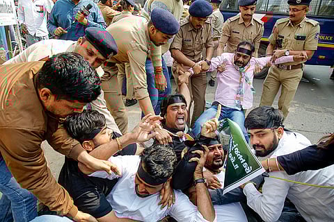Protest against GHCL in Ahmedabad