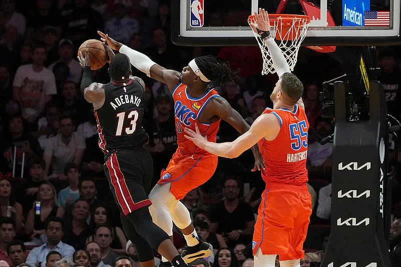NBA Basketball Oklahoma City Thunder vs Miami Heat match pics: Luguentz Dort