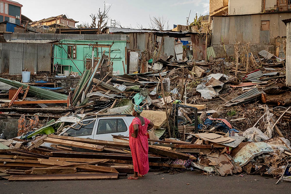 French island Mayotte in East Africa Mayotte Cyclone Chido aftermath photos: 1