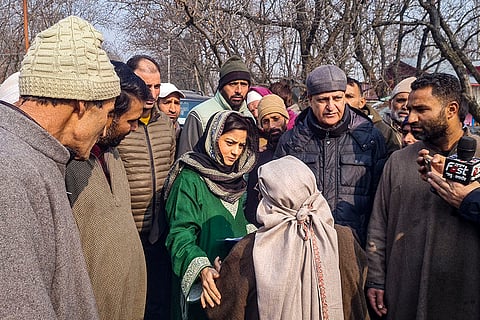 Protest against proposed Anantnag railway line