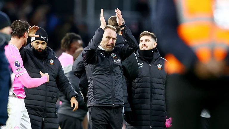 Simon Rusk during Southampton's 0-0 draw with Fulham - null