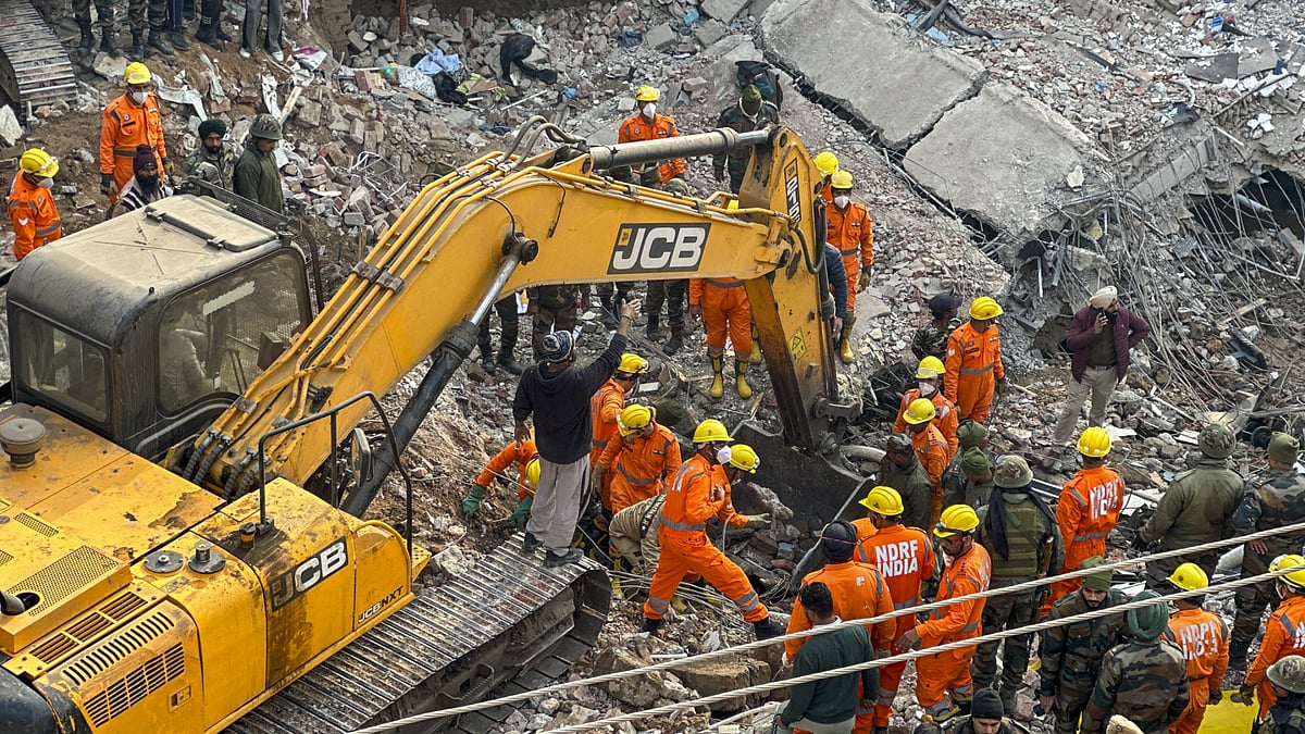 | Photo: PTI : Mohali Building Collapse: Death Toll Rises To 2, Many Feared Trapped As Rescue Ops Continue