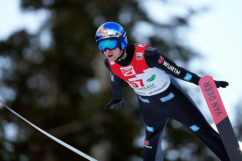 FIS Nordic Combined World Cup 2024-25, Austria Stop Skiing photos from Ramsau: Vinzenz Geiger