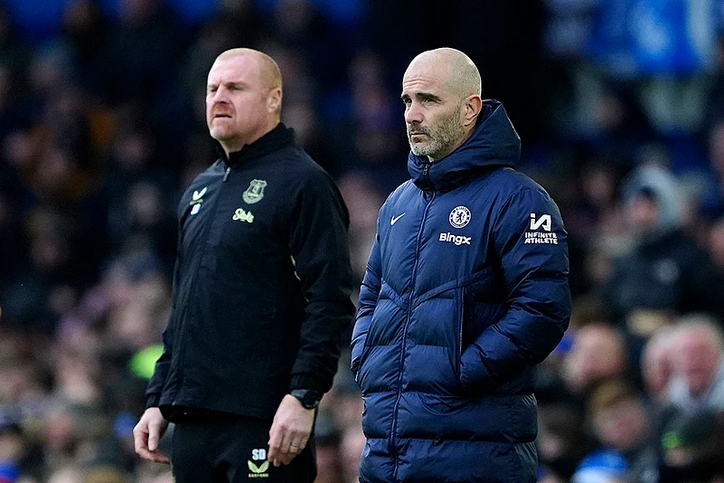 English Premier League Soccerr 2024-25 Everton vs Chelsea football photos: Sean Dyche