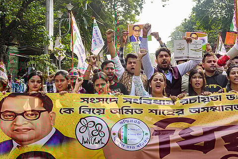 Protest against Amit Shah in Kolkata