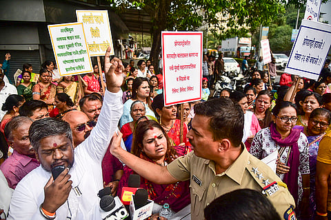 Protest over CIDCO's decision in Navi Mumbai