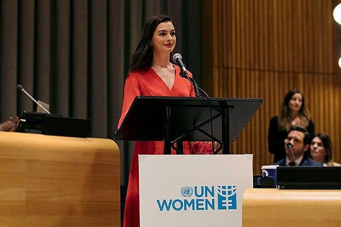 Anne Hathaway at UN Women
