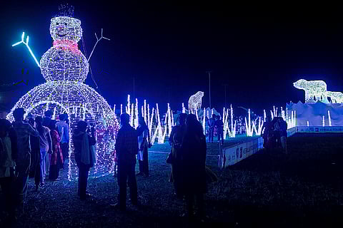 Light show at Mananchira Square in Kozhikode