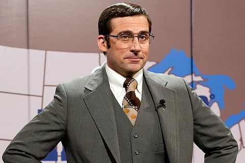 Steve Carell in Anchorman: The Legend of Ron Burgundy