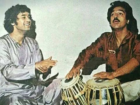 Zakir Hussain with Kamal Hassan