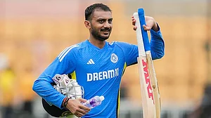 Photo: PTI/Shailendra Bhojak : Team India's training session