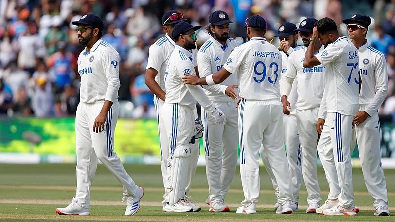 The Indian cricket team in action against Australia