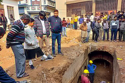 ASI team inspects ancient stepwell in Sambhal