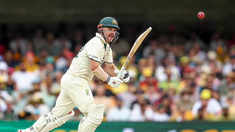 Australias Travis Head watches the ball after playing a shot. AP Photo