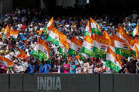 India Vs Australia, 4th Test Day 1:  Indian fans react during play on the first day