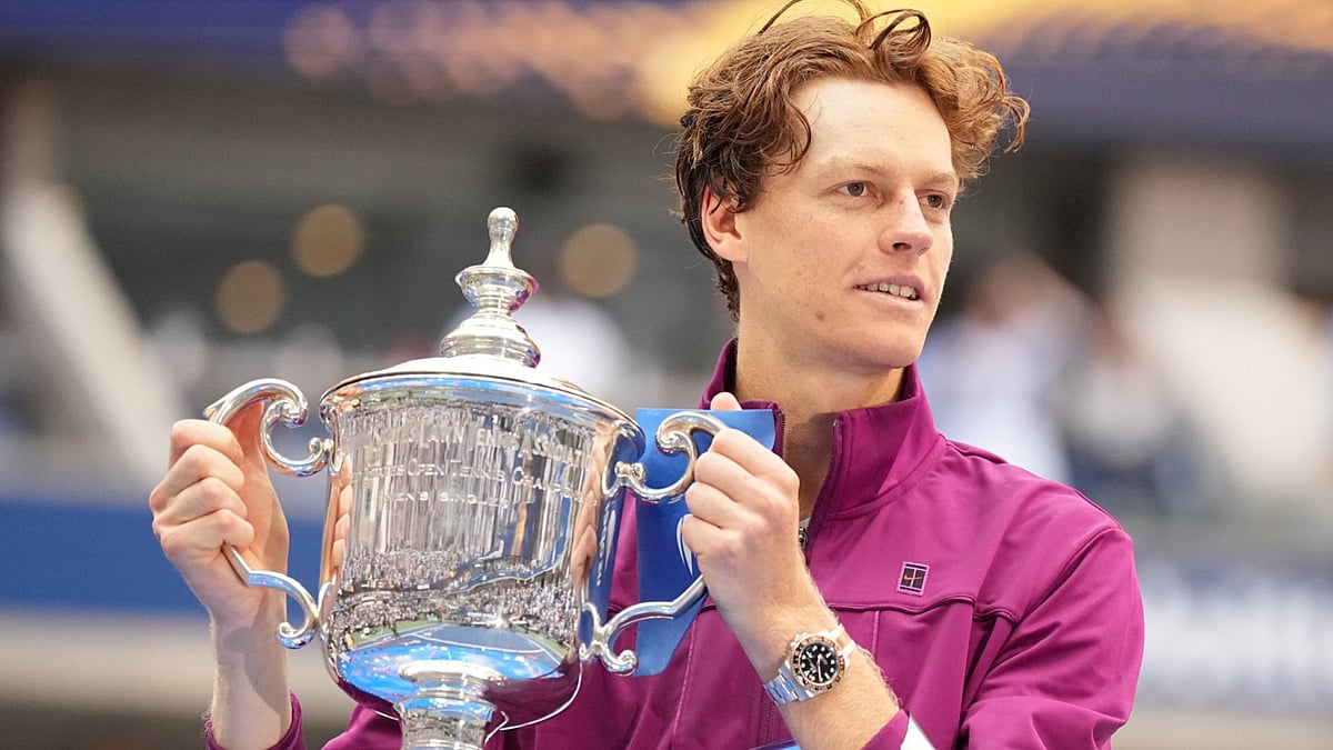 Jannik Sinner with the US Open trophy - File Photo