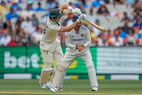 India Vs Australia, 4th Test Day 1: Australia's Marnus Labuschagne hits a boundary during play