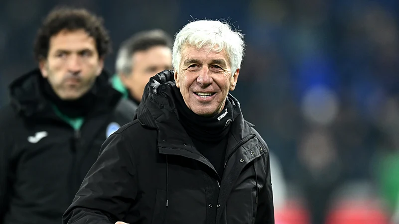 Gian Piero Gasperini during Atalantas win over Empoli