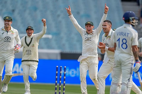 India Vs Australia, 4th Test Day 2: Australian players celebrates the wicket of India's Yashasvi Jaiswal