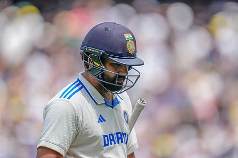 India Vs Australia, 4th Test Day 2: India's captain Rohit Sharma walks off the field after losing his wicket