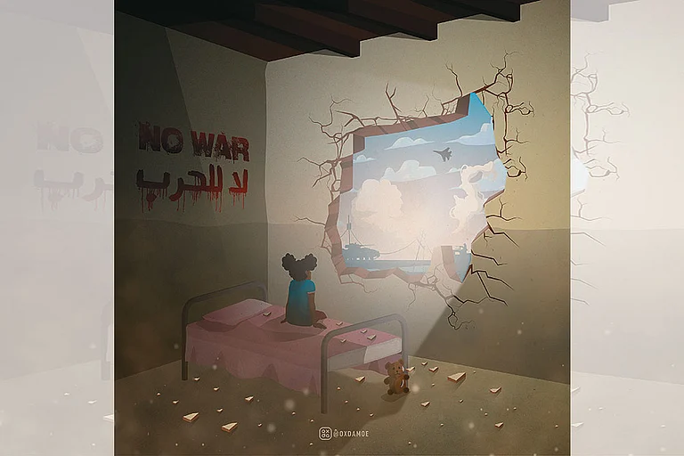For Love of the Homeland:
Artwork by Sudanese artist Abu’Obayda Mohamed who creates emotive artwork that revolves around Sudan’s struggles - null