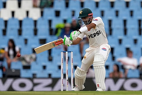 SA vs PAK 1st Test Day 2: Pakistan's Babar Azam plays a side shot