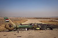 Liberating Levant: The Syrian Saga Is Yet To Unfold Photo: Getty Images : Shot Down: A Syrian Air Force helicopter is destroyed after Israeli 
strikes against military targets across Syria in December