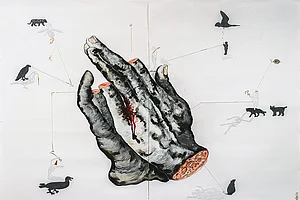 ’I have nothing...Would you take half of nothing?’ Artwork by Indian conceptual artist Mithu Sen