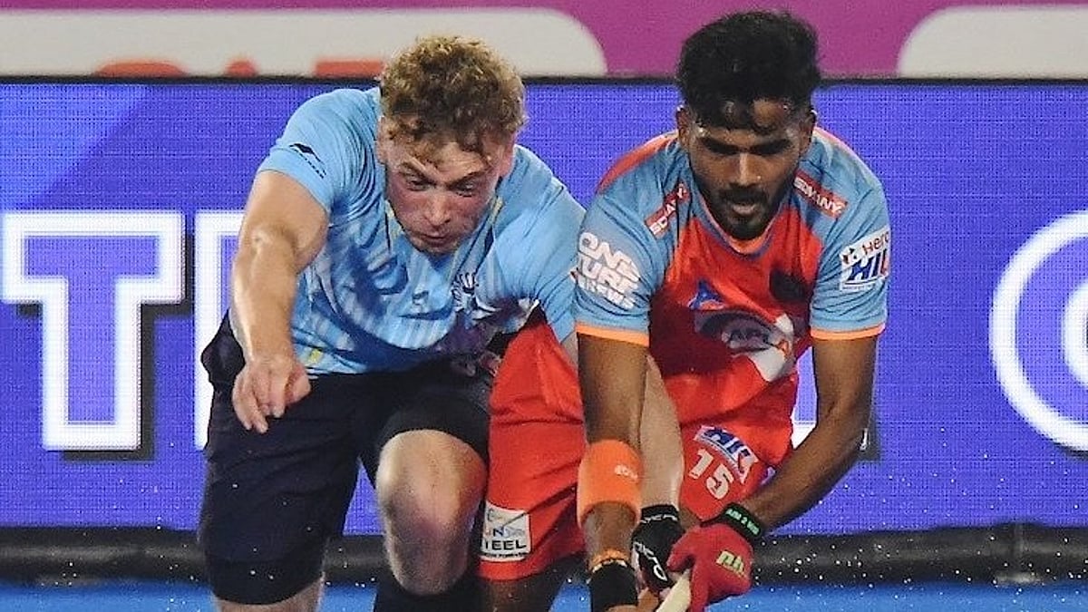 Hockey India League 2024-25 match between Delhi SG Pipers and Team Gonasika