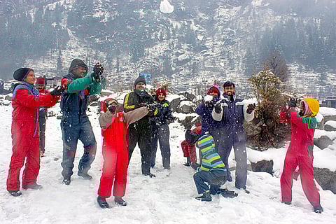 Weather: Snowfall in Manali