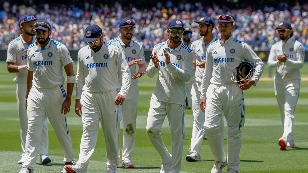 Indian players walk off the field during the Border-Gavaskar Trophy match against Australia. - |Photo: AP