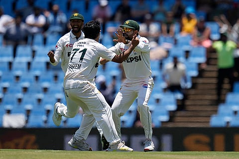 SA vs PAK 1st test Day 4: Naseem Shah celebrates after bowling out South Africa's Kyle Verreynne